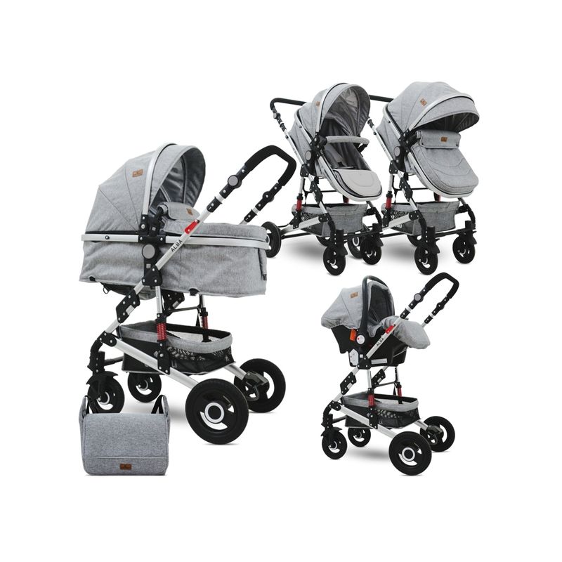 Poussette combinée trio 3 en 1 avec siège auto ALBA SET premium Lorelli